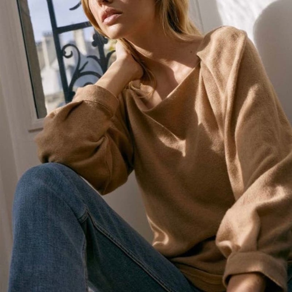Rosae Paris Le Turenne Cashmere Sweater In Tan 6